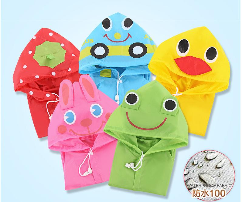 Kids Cartoon Raincoat Korean Children's Rain Gear Cute Baby Poncho Household Goods Playground Songkran Festival Rainwear
