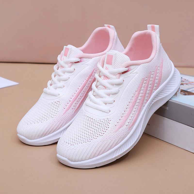 Fashion Women's Lightweight Running Shoes Summer Breathable Lace-Up Gym Walking Training  Cushioned Sole Non Slip Fatigue Relief Casual