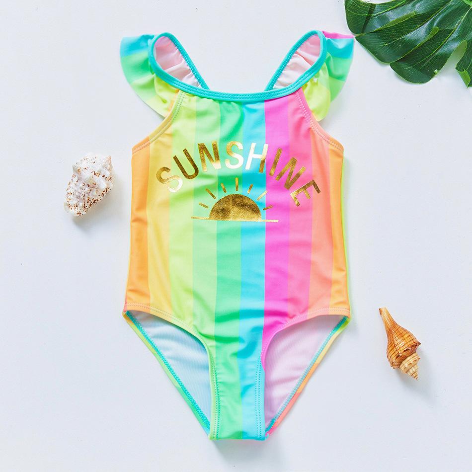 Infant Baby Girls Swimsuit Toddler Sleeveless Mermaid Fish Scale One Piece Swimwear Bikini Children Swimwear Kids Bathing Suit
