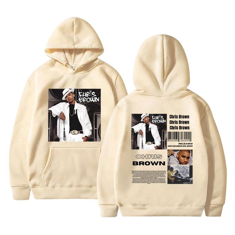Rapper Chris Brown Graphic Print Hoodie Men Women Hip Hop Casual Pullover Sweatshirt Male Fashion Oversized Streetwear Hoodies