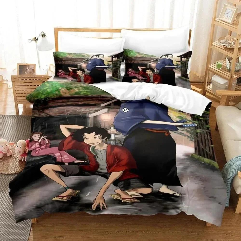 Neuer 3D-Druck Samurai Champloo Bequemer Bettbezug Steppdecke Kissenbezug Bettwäscheset Kinder Schlafzimmer Dekoration Heimtextil