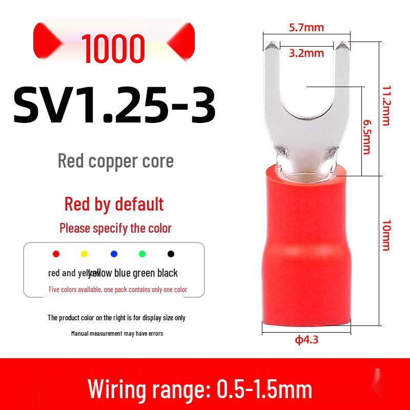 Tianxu SV Pre-Insulated Fork Crimp Terminal