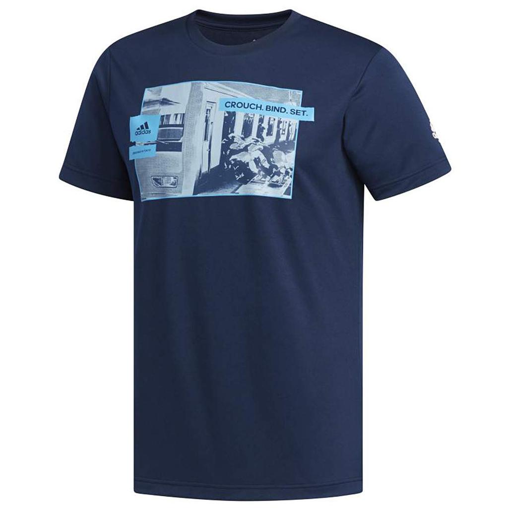 Adidas Scrum Train Rugby College Navy Size to Japanese size Men's T-Shirt, FYA97, (DZ5928), J/S (equivalent S)