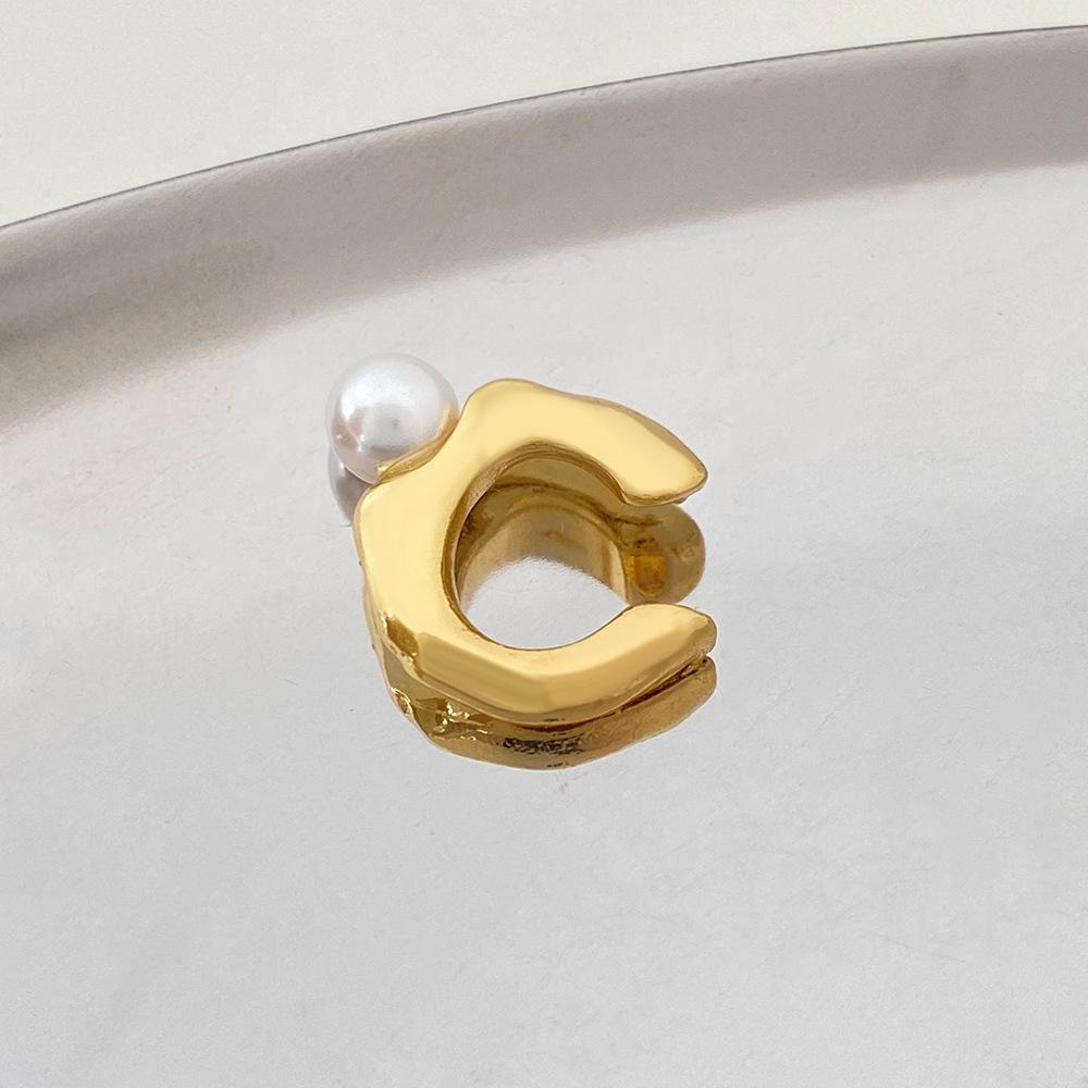 New Vintage C-Shaped Ear Cuff Non Pierced Clip Earring for Women Girl Trendy Punk Pearl Cuffs Wedding Jewelry Accessories