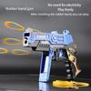 Large Flip Rubber Band Pistol Submachine Gun Children's Toys To Eat Chicken Harmless Rubber Band Pistol 60 Rubber Bands.