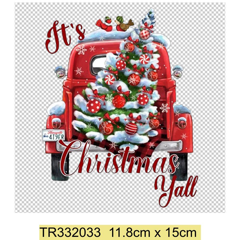 Aufbügelbilder Weihnachten Weihnachtsmann Bäume Kleidung DIY T-Shirt Kleid Applikation Wärmeübertragung Weihnachtsbaum Auto Aufbügel-Vinyl-Aufkleber