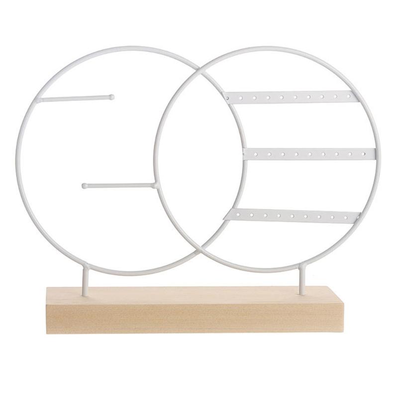 

Practical Metal Rack Elegant Jewelry Organizer Accessories Display Stand for Women Girls Jewellery Storage Shelf білий