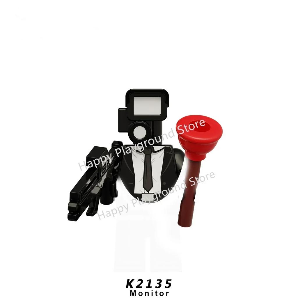 Skibidi Toilet Man Anime Cartoon Bricks Dolls Cameraman Speakerman TV Man Mini Action Bricks Toy Figures Building Blocks