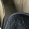 GUCCI 625774 GG embossed logo Bag Tote Bag Shoulder Bag Leather Black