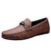 Men Genuine Leather Loafers Design Moccasin Fashion Slip On Soft Flat Men Casual Shoes Adult Male Footwear Handmade Boat Shoes