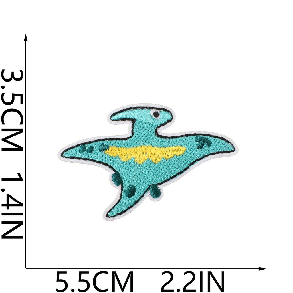 Dinosaur Paradise Embroidery Cloth Sticker Children'S Clothes Decoration Patch Sticker Hot Sublimation Tide Play Embroidery Chapter Triceratops