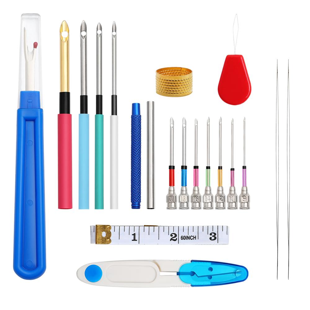 Zestaw do haftu 50/150/200/250/450 szt. Nici do haftu krzyżykowego z nawlekaczem, szpulkami, igłami do szycia, pudełkiem do przechowywania, zestaw do szycia i haftu