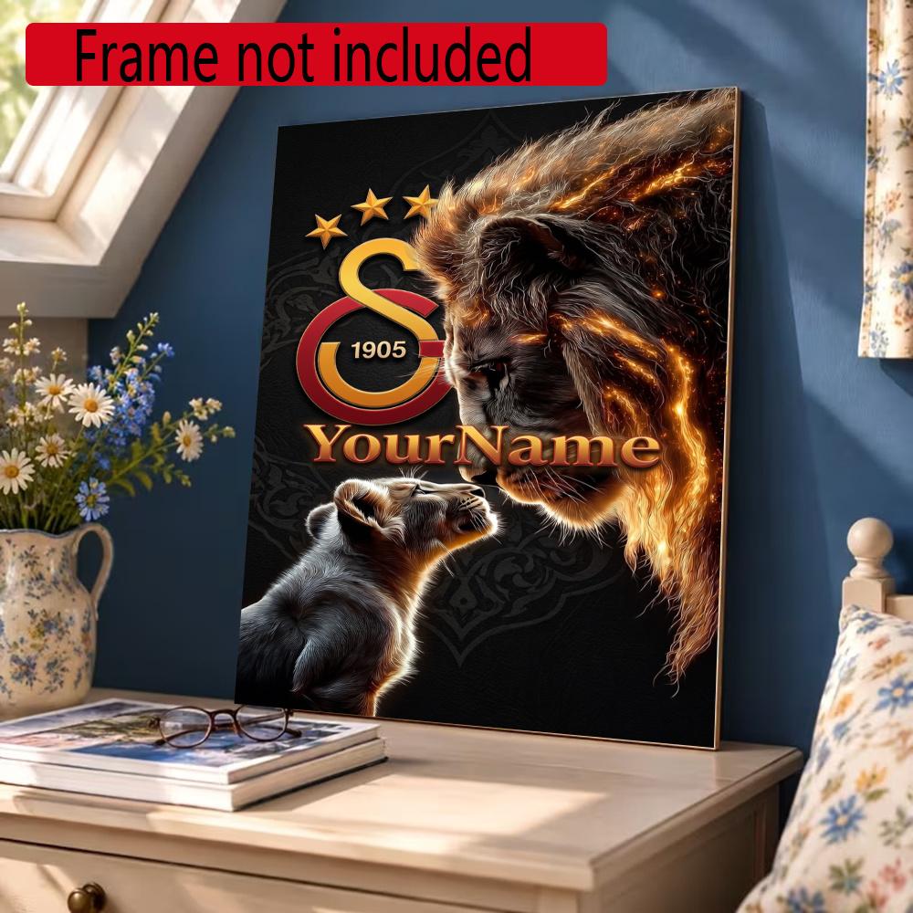 Galatasaray Personalized Name Round Diamond Painting Kit Diamond Embroidery Painting Rhinestones Mosaic Frameless Handwork Decoration Arts