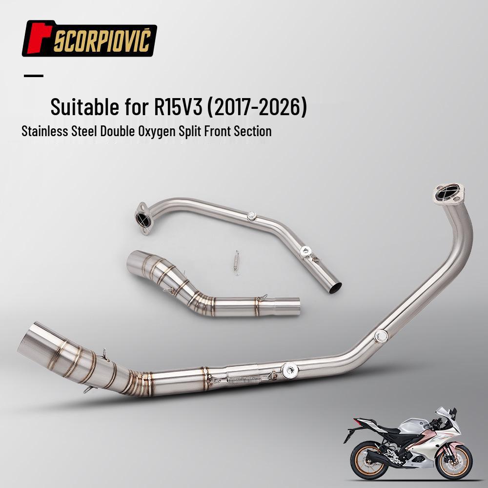 Motorcycle R15 V3 Full System Exhaust with Dual Oxygen Sensors and Muffler