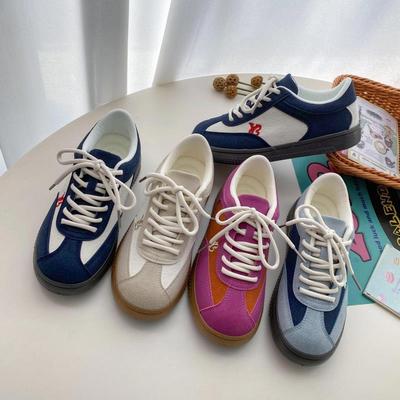 2025 New Retro Dexun Shoes Women's Shoes Ins Simple Design Korean Version Trend Versatile White Shoes Casual Board Shoes
