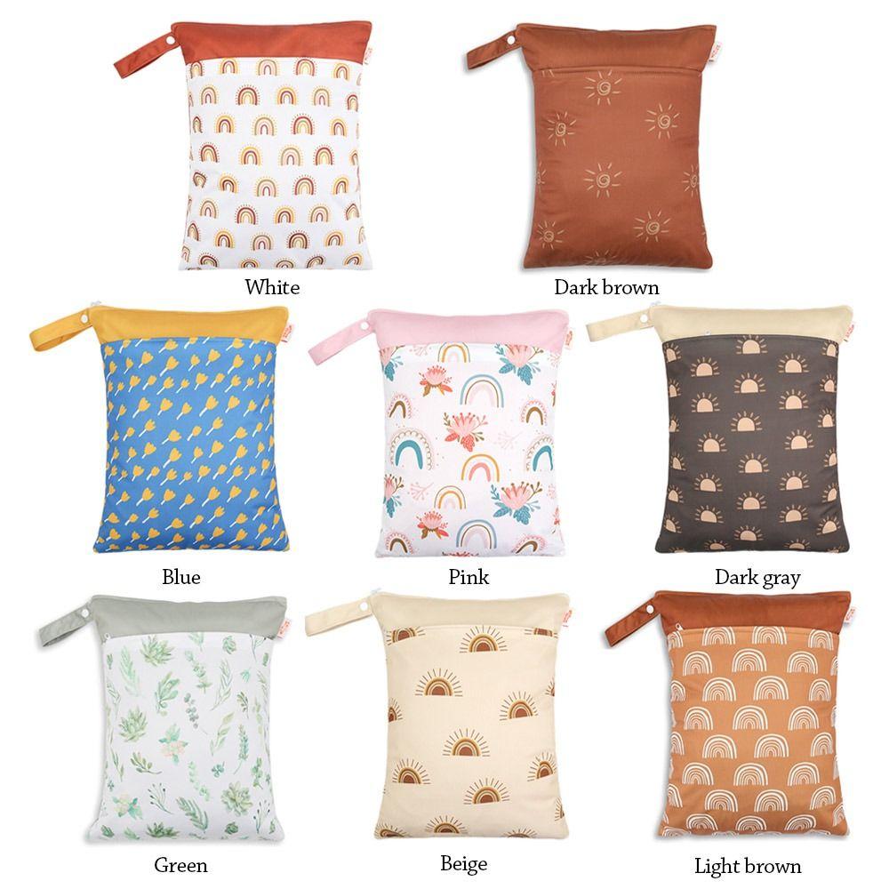 Travel High-Capacity Reusable Waterproof Wetbag Stroller Bag Zippered Double Cloth Diaper Bag