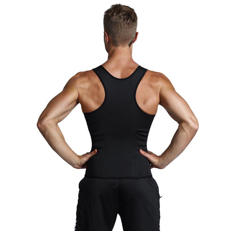 2023 Men's Slimming Compression Vest with Hook-and-Eye Zipper, Double Layer Sweat-Wicking Body Shaper