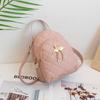 Women's Rhombus Embroidered Thread Small Backpack Autumn and Winter New Product Personalized Swan Fringed Schoolbag Tide
