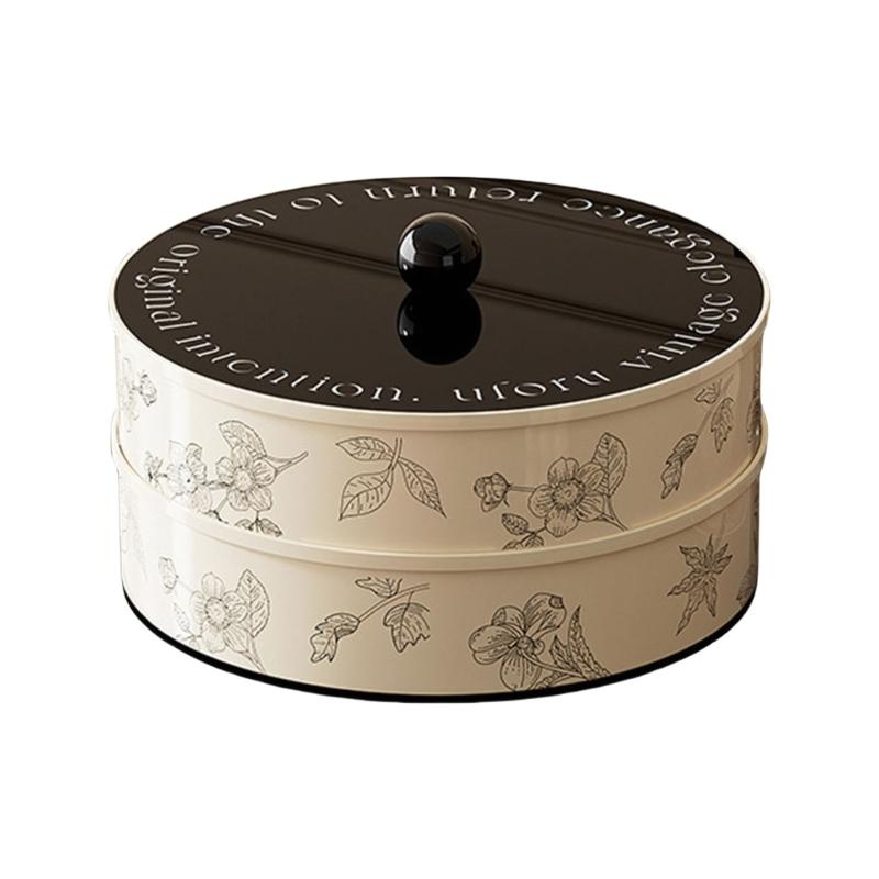 1/2/3-stöckiges Serviertablett mit Deckel Party-Snack-Tablett Lebensmittelaufbewahrungsbox Zuhause Schreibtisch Snacks Süßigkeiten Nüsse Obstplatte