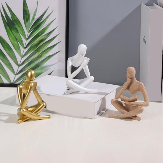 Abstract Thinker Resin Ornament Delicate Colors Fine Textures Realistic Poses Living Room Light Luxury Decorations