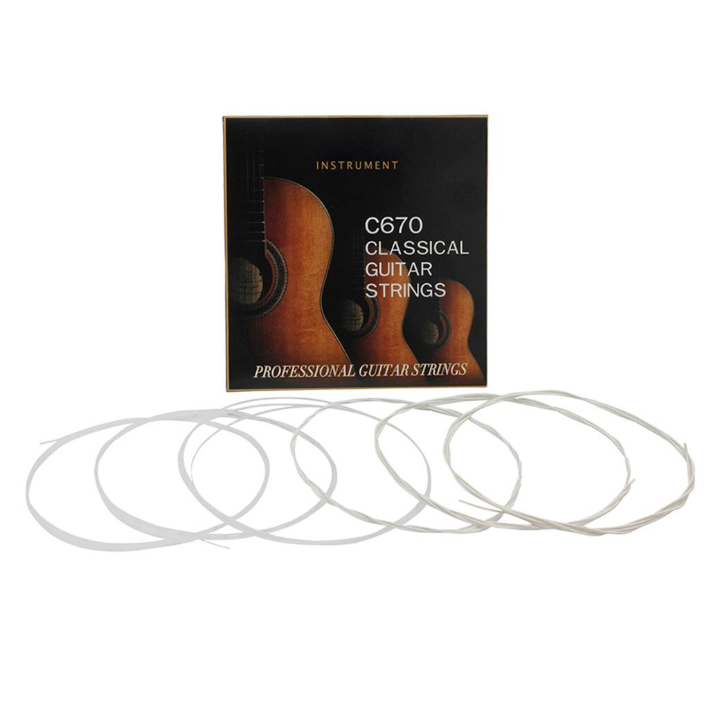 IRIN C670 Acoustic Classical Guitar Strings Nylon Silver Plated Copper Alloy Wound, 6pcs Set (.028 .043)