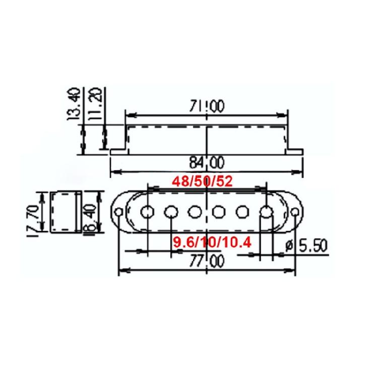 Single Coil Electric Guitar Pickup Cover with Volumes Tone Control Knob Switch Tip Guitar Pickup Holder Case Easy to Use