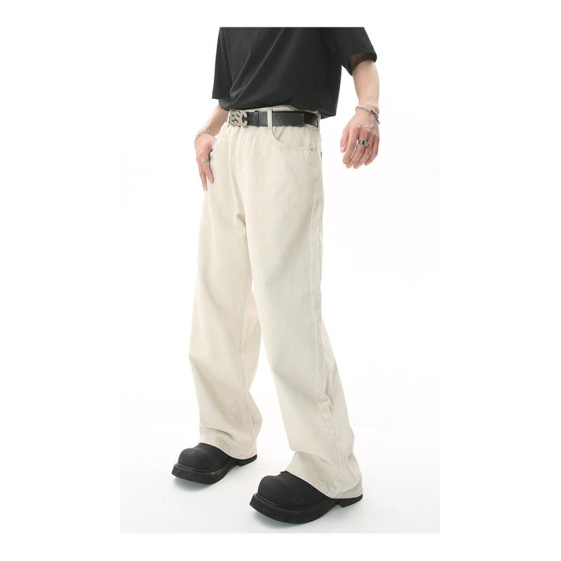 Gerade, lockere koreanische Version der einfachen Jeans mit hoher Taille für Herren