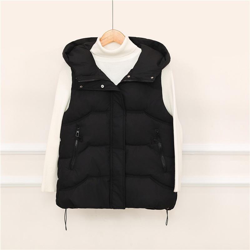 Vest autumn and winter short down cotton vest women's Korean version cotton vest vest thickened large size cotton vest