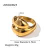 Stainless Steel Exaggerated Ring Smooth Vintage Finger Ring Exquisite Geometric Ring  Wedding