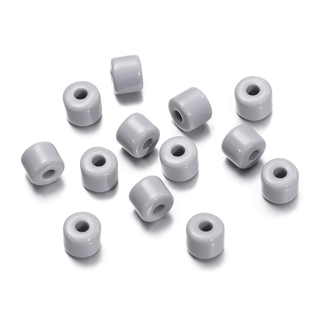 50/100pcs 5x6mm Acrylic Tube Beads Spacer Loose Bead for Necklace Bracelet Earrings Findings DIY Jewelry Making Accessories