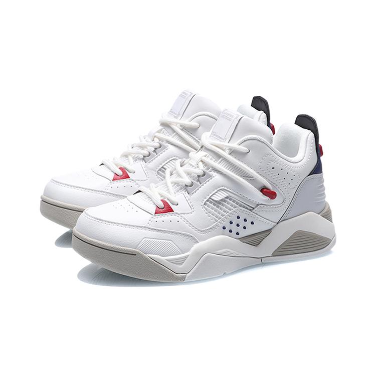Li Ning Cuir synthétique, amorti en cuir artificiel, antidérapant, résistant à l'abrasion, tige basse AGBR022-2