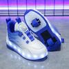 29-38 Children's Plus Size Fashionable Two Wheel Disassembly Into Flat Sports Shoes LED Illuminated Sports Shoes Ice Skates