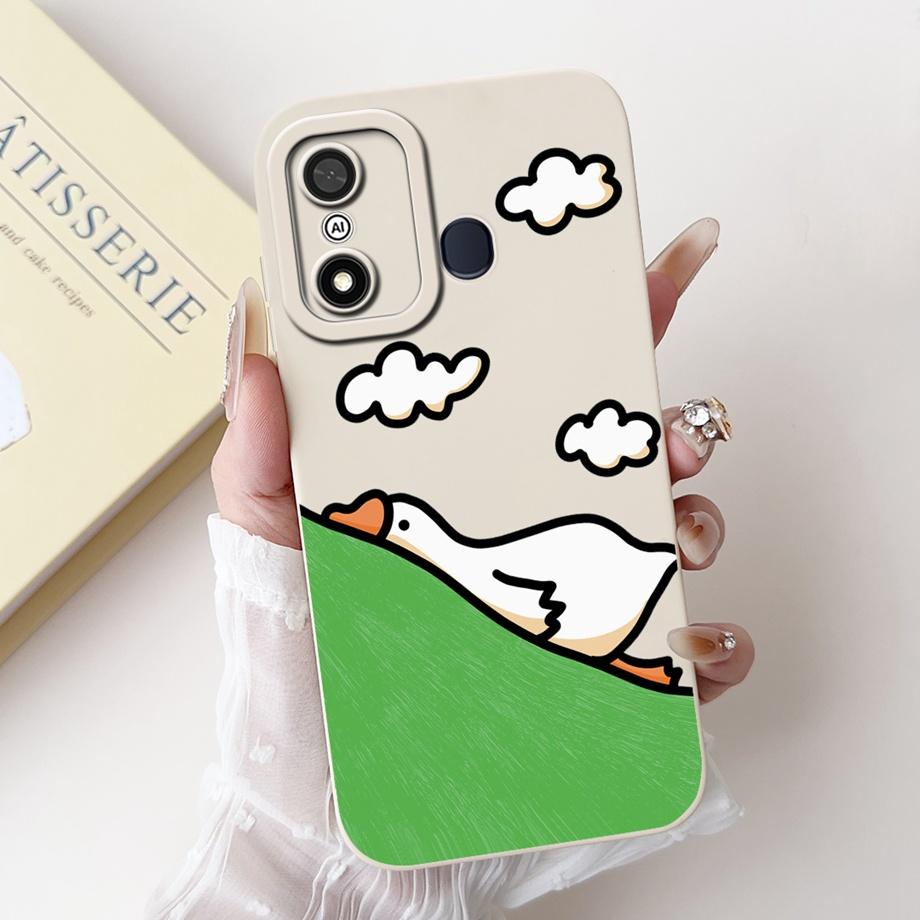 

For Itel A27 LTE Phone Case Ultra Luxury Liquid Silicone Bumper Coque For ItelA27 A 27 Back Cover Beach Stylish Panda Painting ITEL A27 LTE