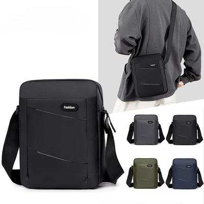 Borsa a Spalla Multifunzionale da Uomo Cartella Resistente all'Acqua Durevole Tessuto Oxford Borsa Tote da Lavoro con Scomparti Multipli