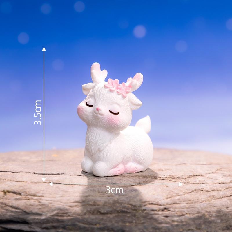 Cute Pink Deer Plush Toys In Micro-landscapes Gardening Decorations and Accessories and Small Desktop Ornaments for Cars