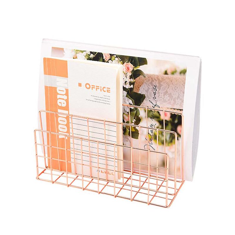 Ins Minimalist Iron Desktop Storage Rack Organizer Table Organizing Rack Document Book Rack Desk Multi-Functional Storage Rack