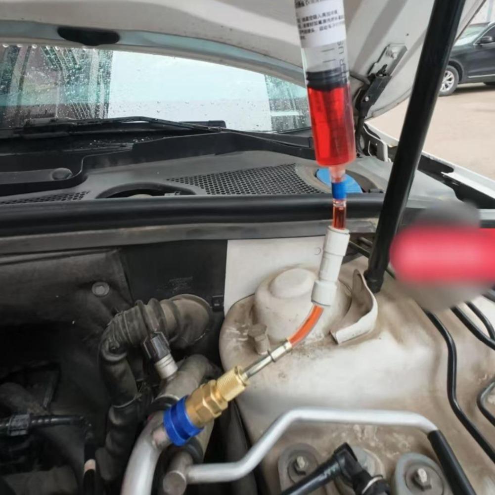 20ML Car AC System Leak Repair Agent For All Refrigerant Types CFCs, HFCs, HCFCs R134a R32 UV Detectable Auto AC Sealer Tools