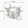 Punk Silver Color O-Ring Chain Collar Gothic Spike Heart Pendant Necklace for Men Women Rock Aesthetic Y2K Style Jewelry Gifts