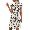 Womens Summer Dress Ruffle Sleeve V Neck Short Dresses Fashion Casual Flowy A Line Swing Sundress With Pocket