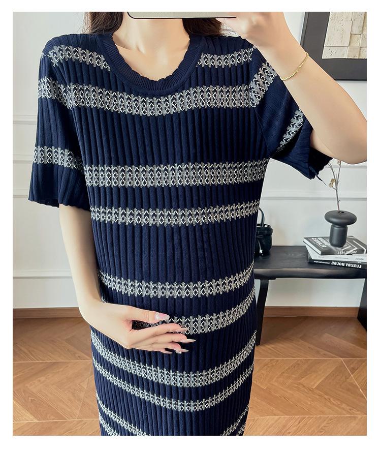 Summer 2026 Striped Knit Maternity Dress: Stylish, Versatile, Trendy Nursing Wear for Moms