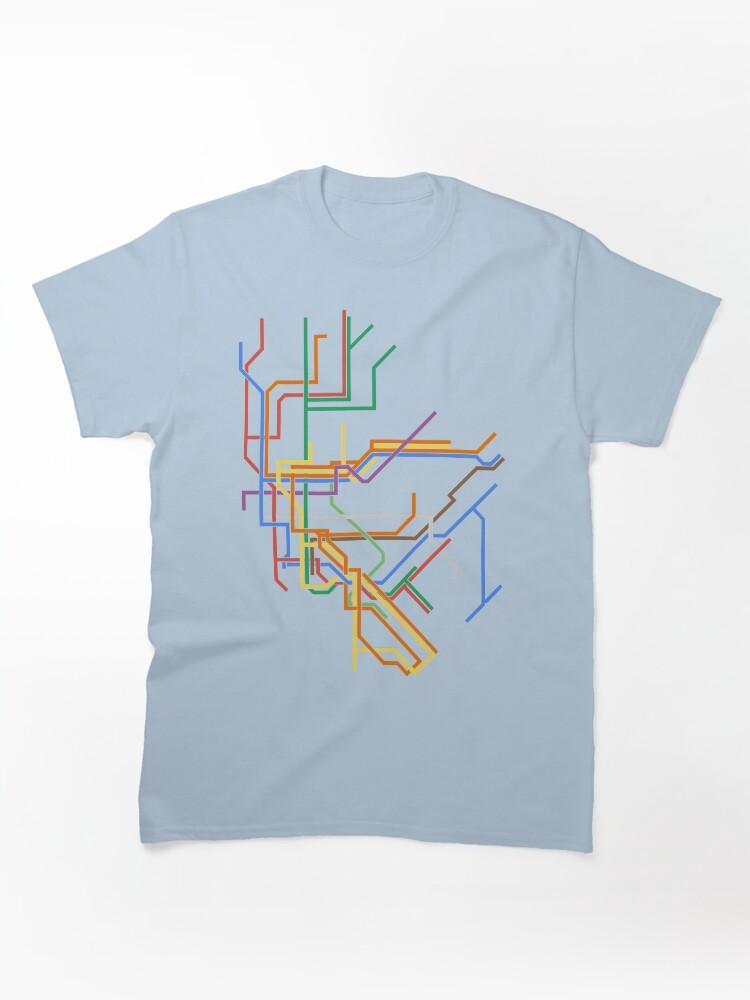 Metro Minimalist New York City Transit Line Map Classic T-Shirt