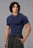 Men's Quick-Dry Printed T-Shirt for Muscle Building, Spring & Autumn Sports Training