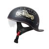 Retro Summer Lightweight Half Helmet with Inner Lens for Men and Women