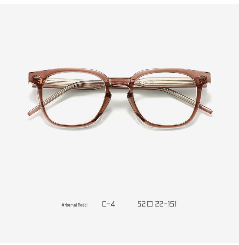 Blush GM Women's Eyeglass Frames Kub2116 - No Makeup Plano Anti-Blue Light Men's Transparent Black Frame