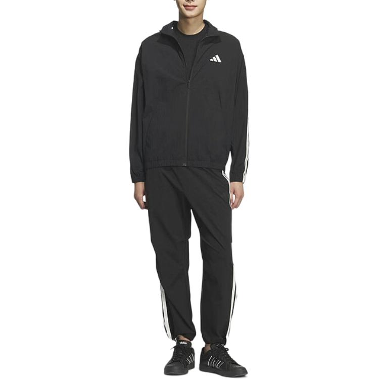 adidas Originals Jackets Men's Black Stand Collar Moderate Other KR2520