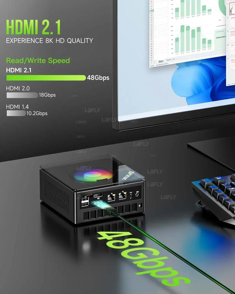 GMKtec K11 Mini PC AMD Ryzen 9 8945HS Gaming K8P  Windows 11Pro Radeon 780M DDR5 5600MHz 32GB 1TB SSD WIFI6 BT5.2 Gamer Computer