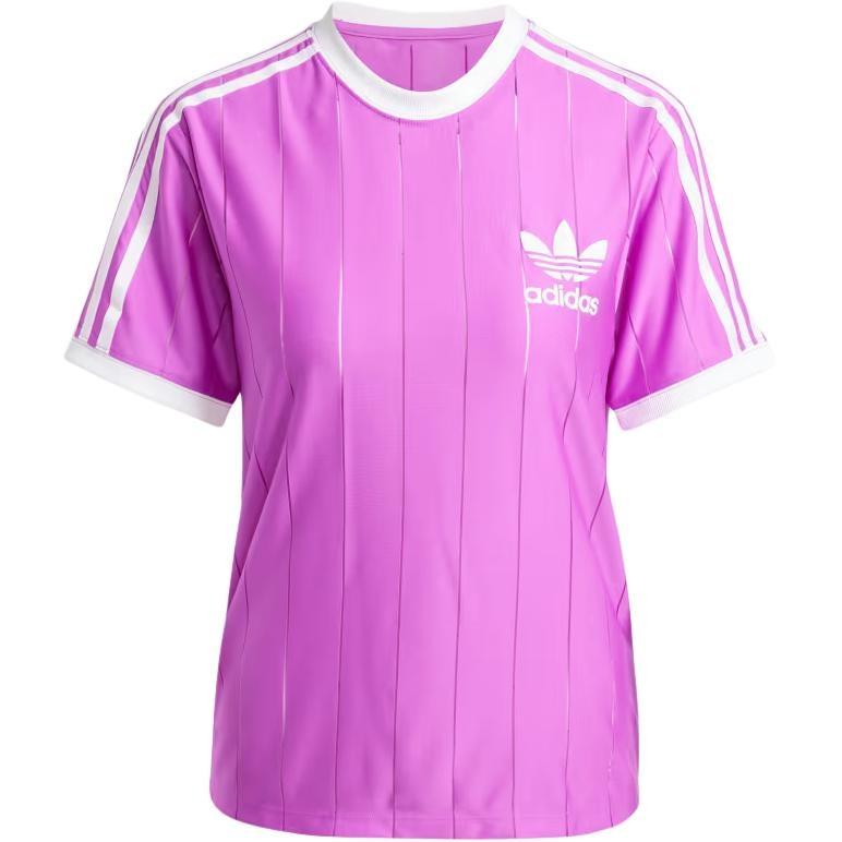 (WMNS) adidas Adicolor 3-Stripes Pinstripe T-Shirt Asia Sizing Purple Women s IY7225 S