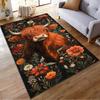 "Highland Cow Floral Art Rug Design - Non-slip Rug Suitable for Living Room and Bedroom Sofas"