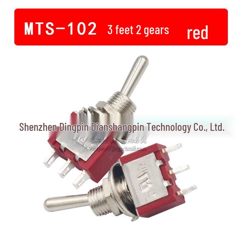 Dual Position Toggle Rocker Switch MTS-102: Self-Reset, 2/3/6 Pins