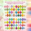 256 Counts Eggs Sticker Festival Party Decoration Sticker Wrapping Sticker for Packaging Journal Planner Phone Case